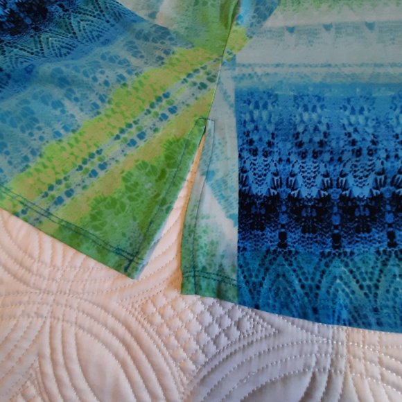 TanJay sleeveless dress Size 12 Never Worn  blue and green - Picture 4 of 13